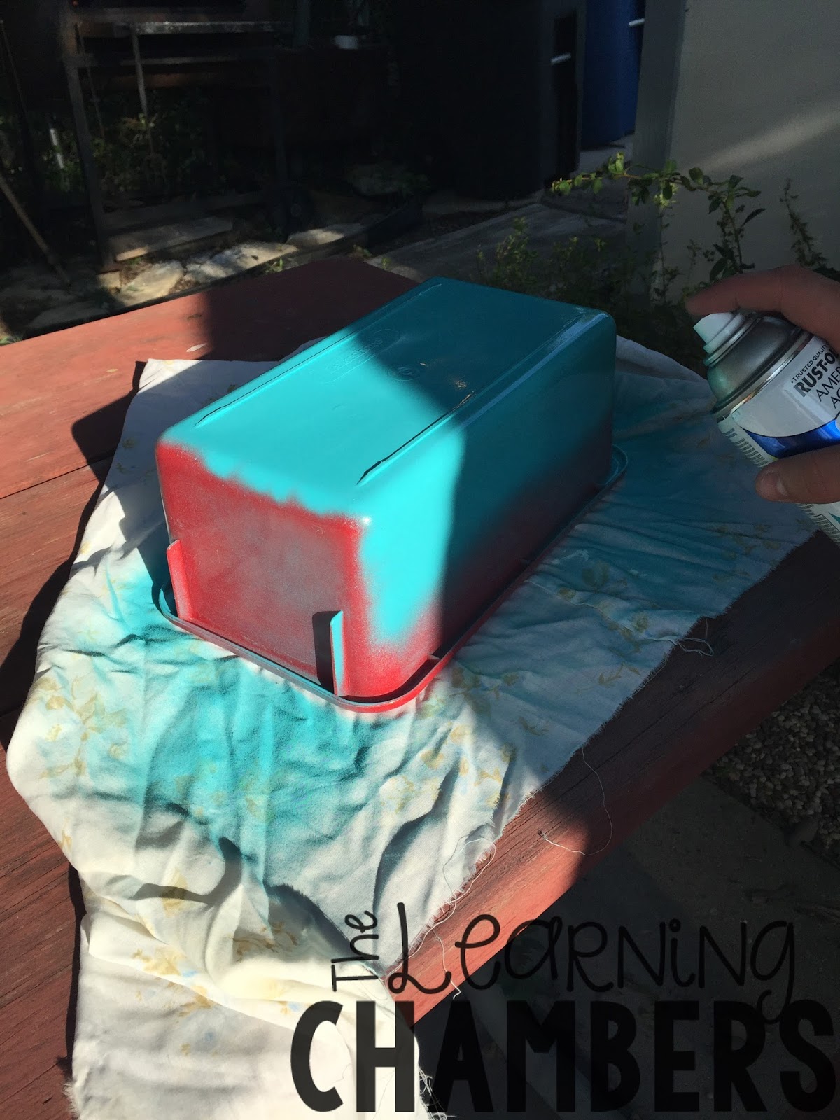 Monday Made It {Refinish Old Plastic Bins} The Learning Chambers