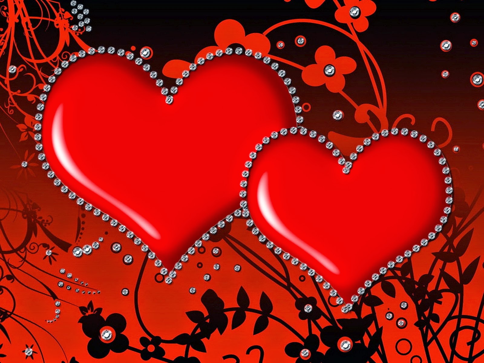 Fondos de pantalla corazones brillantes - Imagui