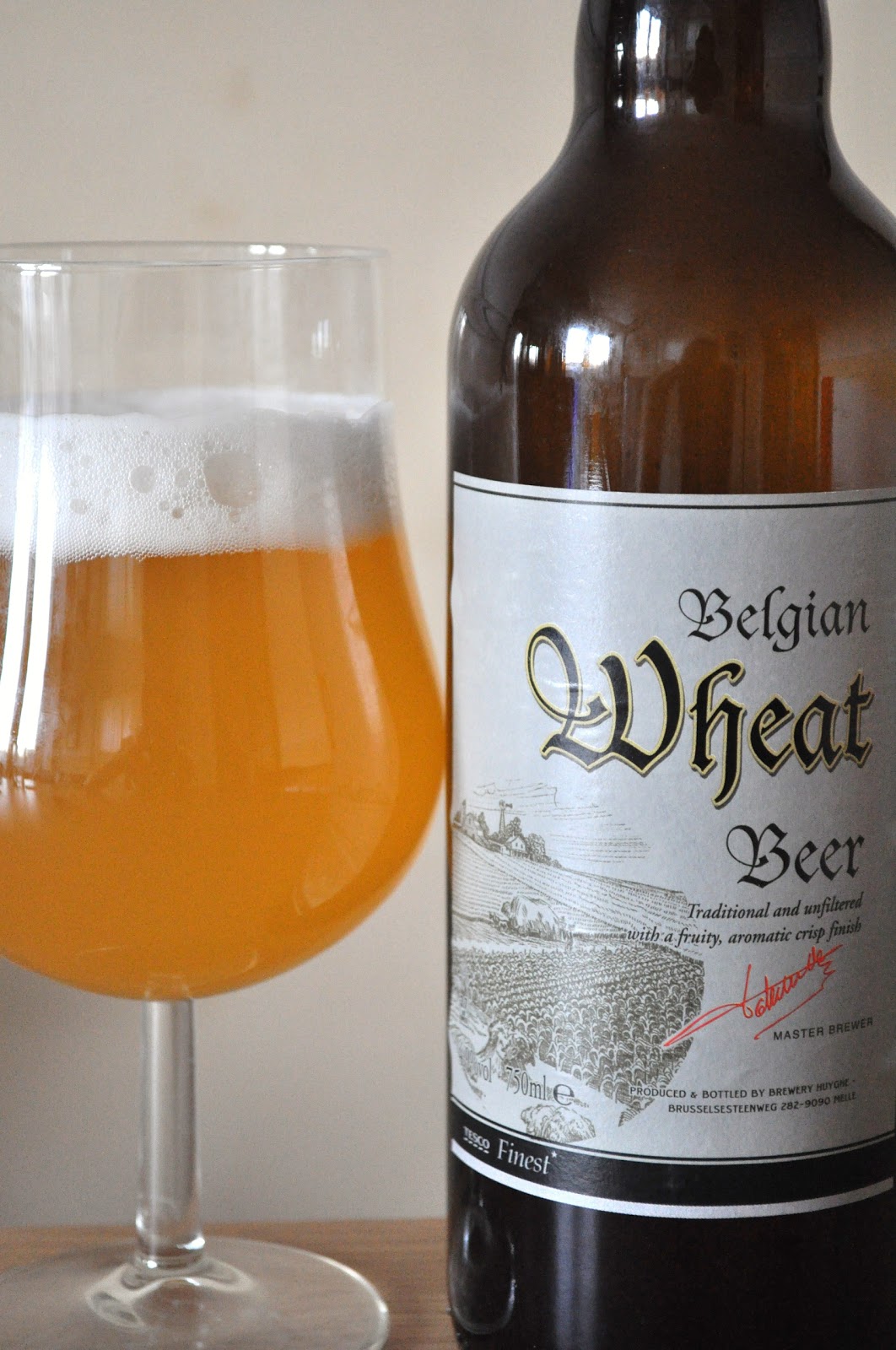 Blood, Stout and Tears. Tesco Finest Belgian Wheat Beer