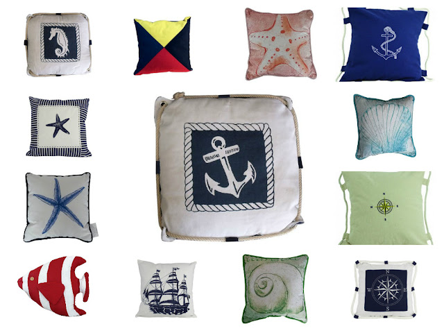  Nautical Throw Pillows Collection 