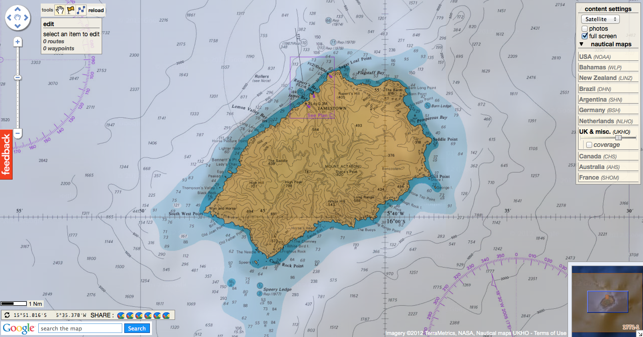 GeoGarage blog Vendee Globe Ascension & Saint Helena islands
