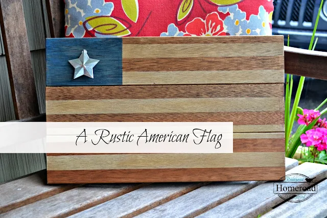 Rustic American flag with an overlay