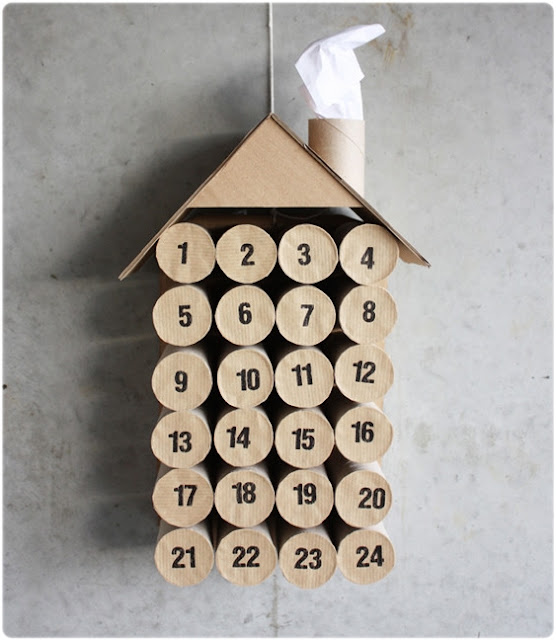  DIY toilet paper roll calendar Christmas