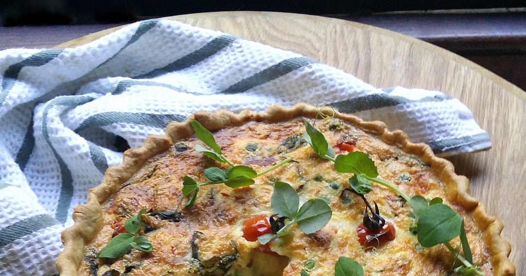 DeepDish Quiche with Blistered Tomatoes, Peas, Ham, Basil & Mozzarella Scrumptious South Africa