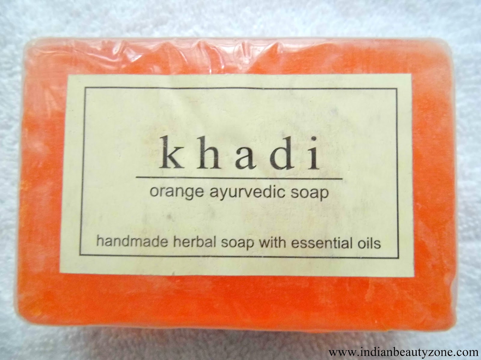 Indian Beauty Zone Khadi Orange Ayurvedic Handmade Soap Review