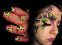 robin moses & anaarthur81 AN EPIC COLLABORATION! "neon daisy flower nail art" "daisy nail art" "neon nail art" "epic nails"