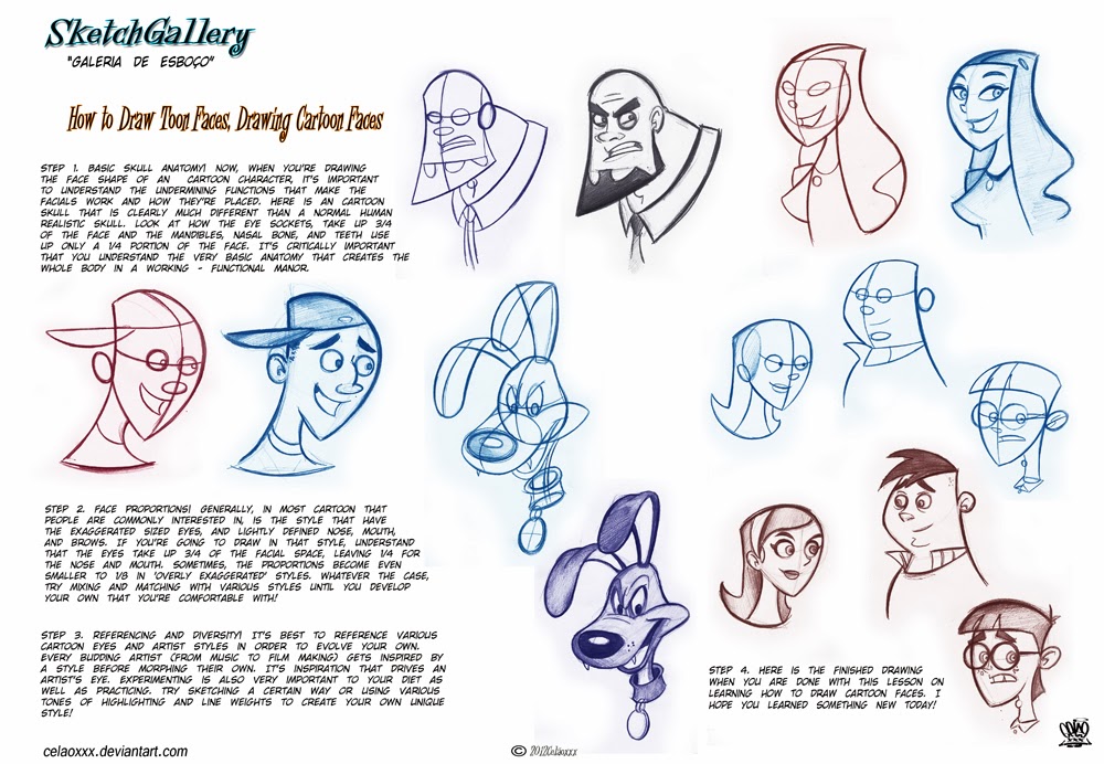 Guidelines on Drawing Cartoon Faces