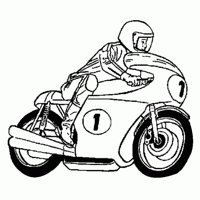 Desenhos Online para colorir e imprimir!: Desenho de motocicleta para pintar