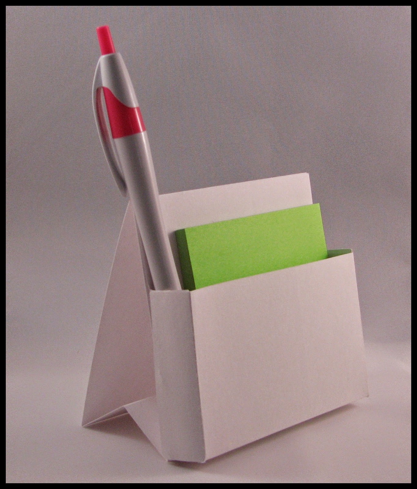 Around the Block with scrapalette Easel Back Post It Note Holder with