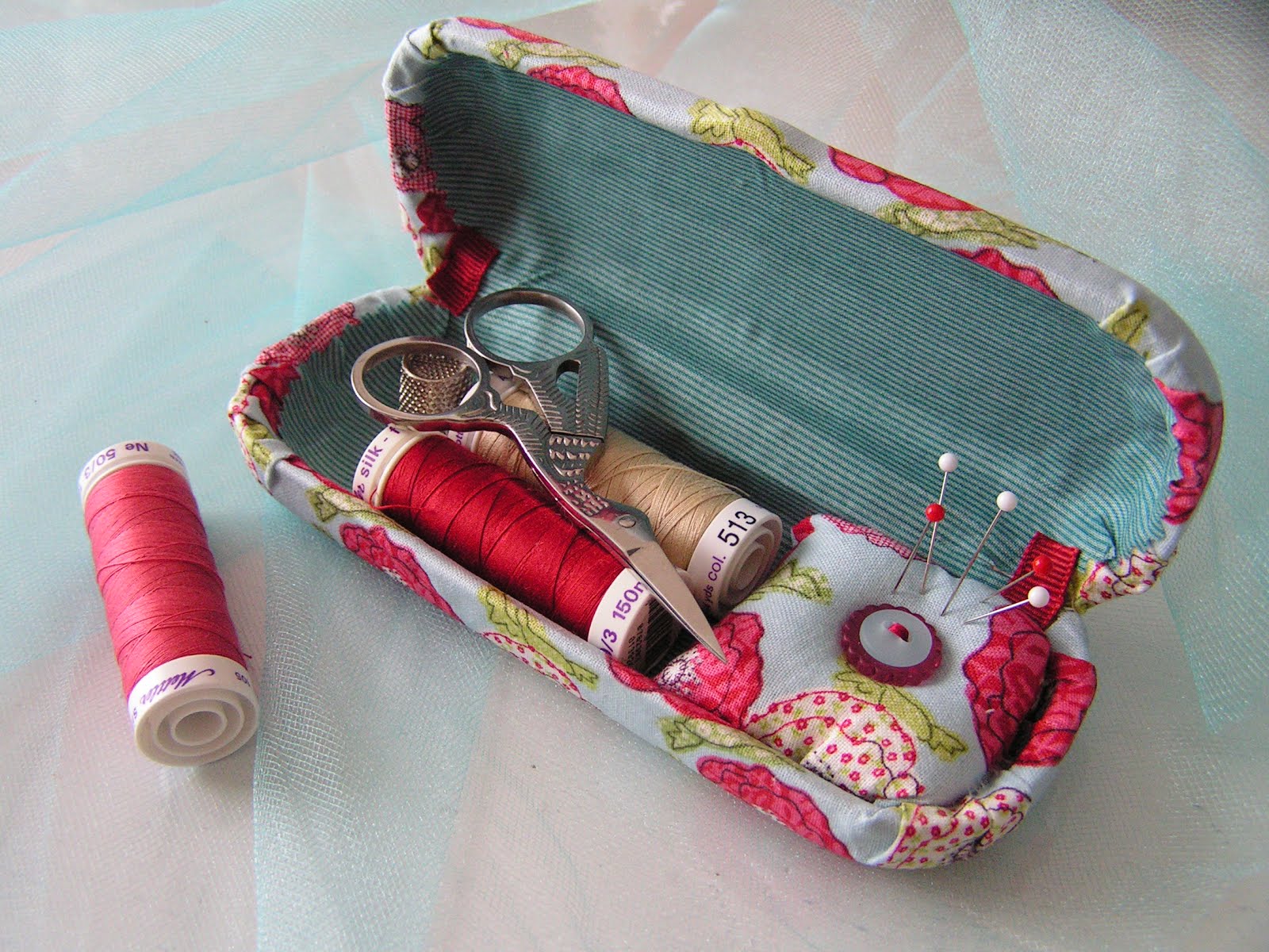 Tea Rose Home Dollar Store Project / Eyeglass Case to Sewing Kit Case