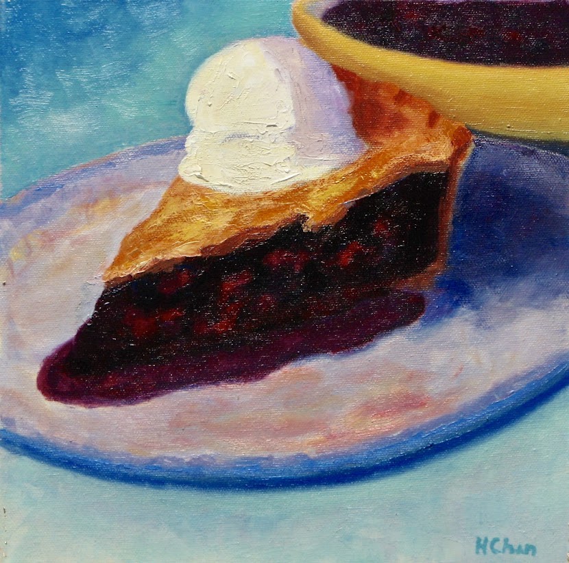 "Boysenberry Pie a la Mode" - 10 x 10