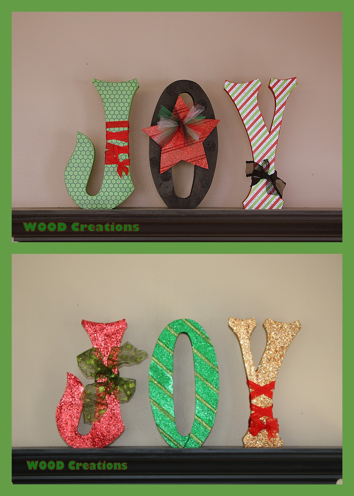 WOOD Creations Large Joy Wood Craft