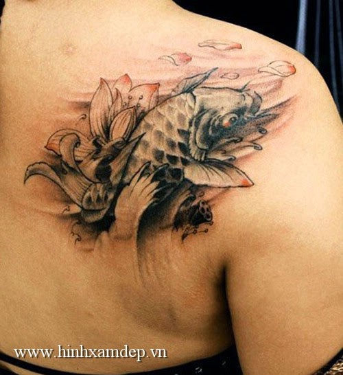 Hình xăm cá chép đẹp - 27