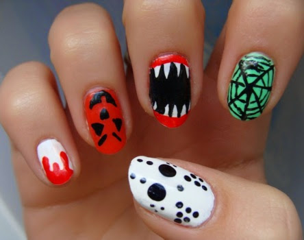 awesome scary halloween nail