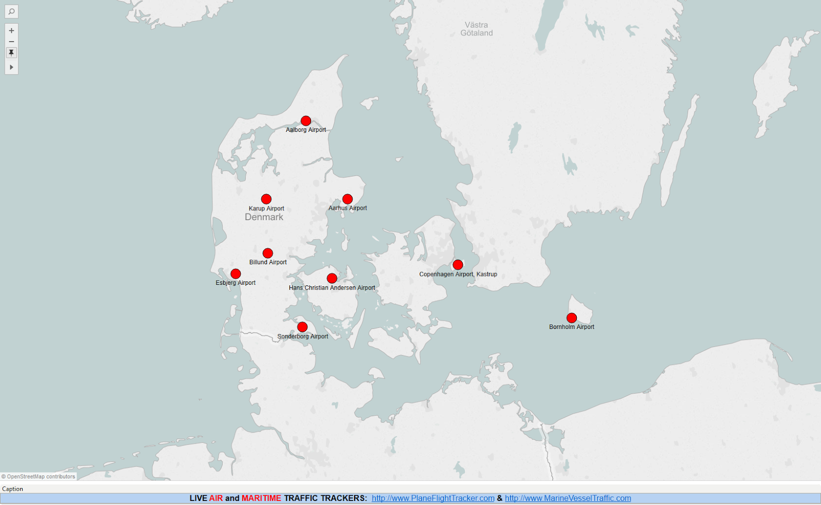 DENMARK AIRPORTS MAP Plane Flight Tracker