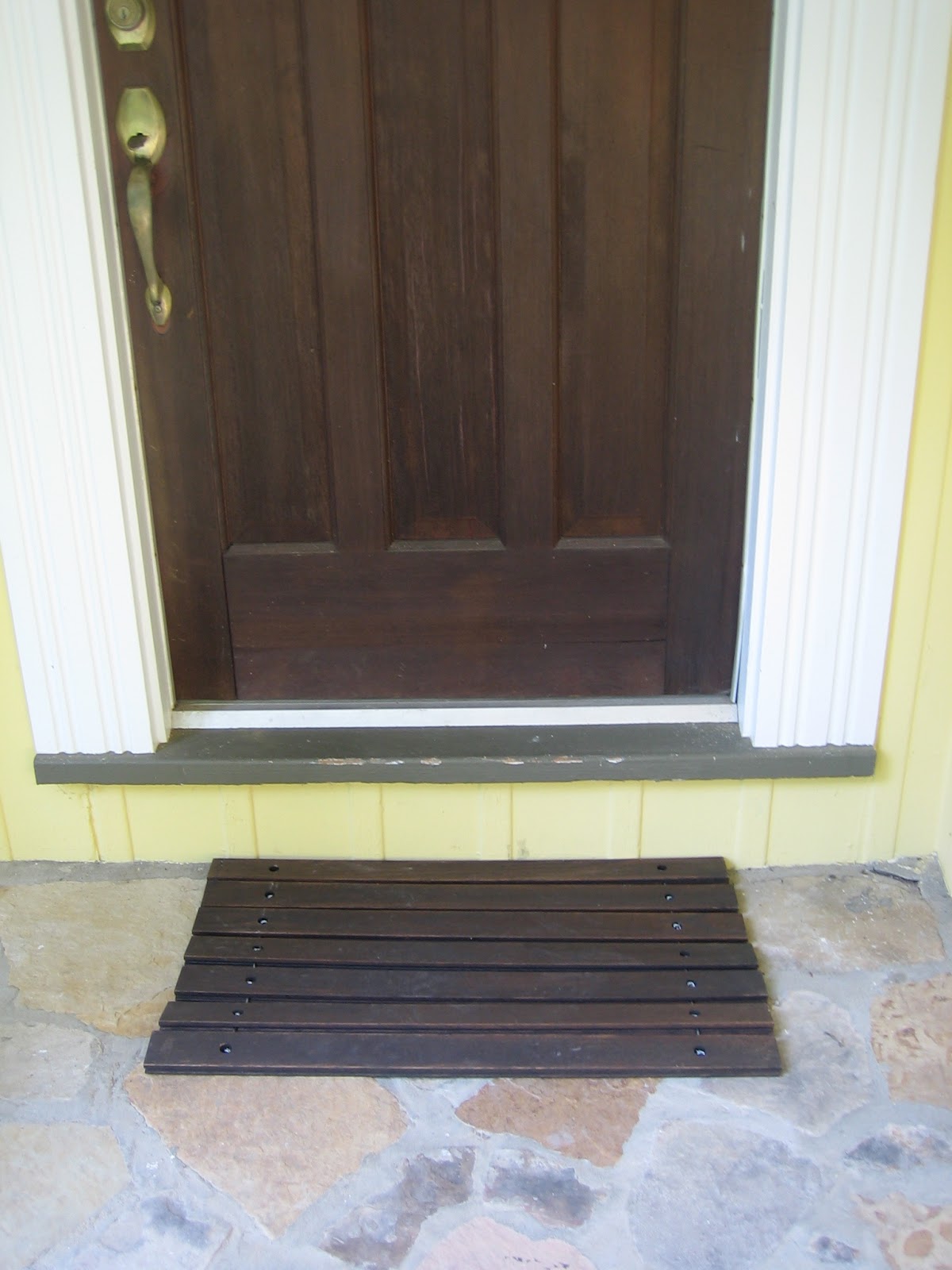 The Yellow Fern Hardwood Door Mat