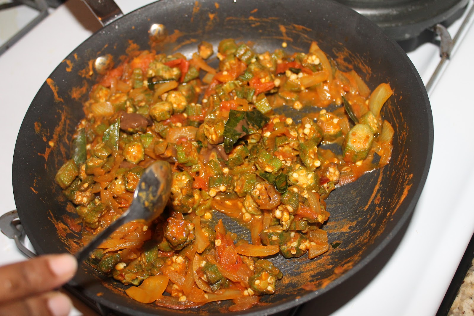Okra Tamarind Curry South Indian Recipe.