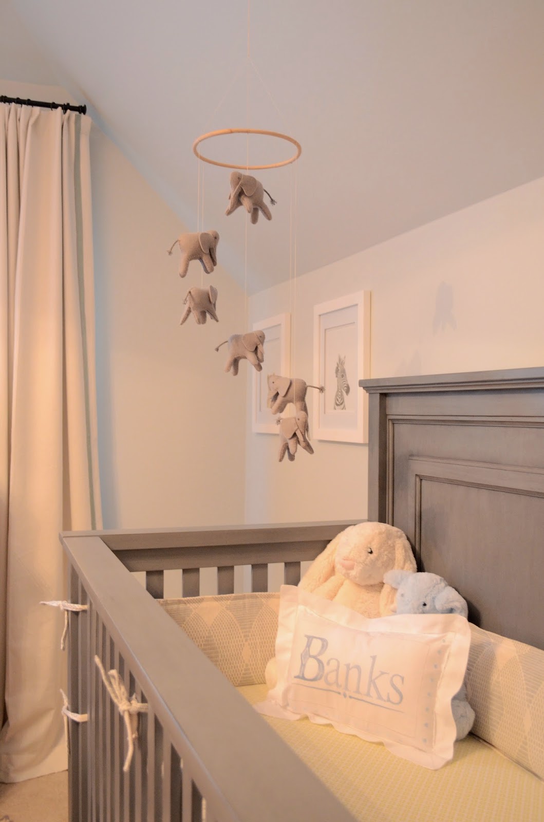 Bellissimo and Bella A Gray, Cream, and Blue Room for a Baby Boy