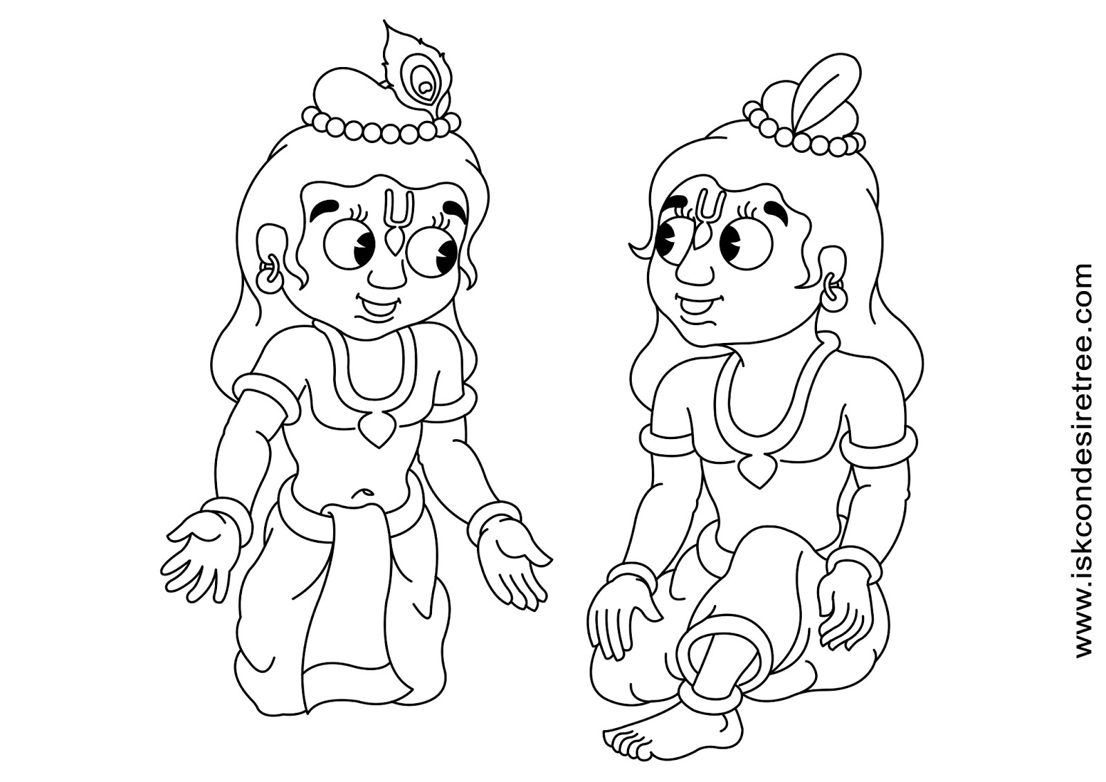 Line Art Krishna : Bhagavat chintan das bhikaji sri krishna balarama line