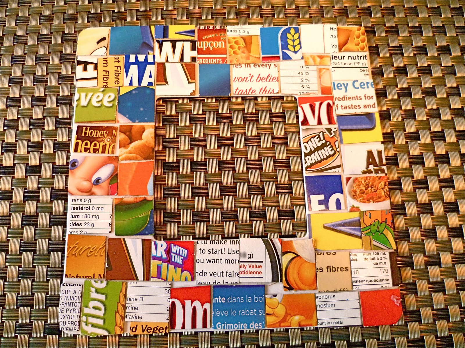 Capton of the Ship Earth Friendly Art ClubCereal Box Mosaic Frame