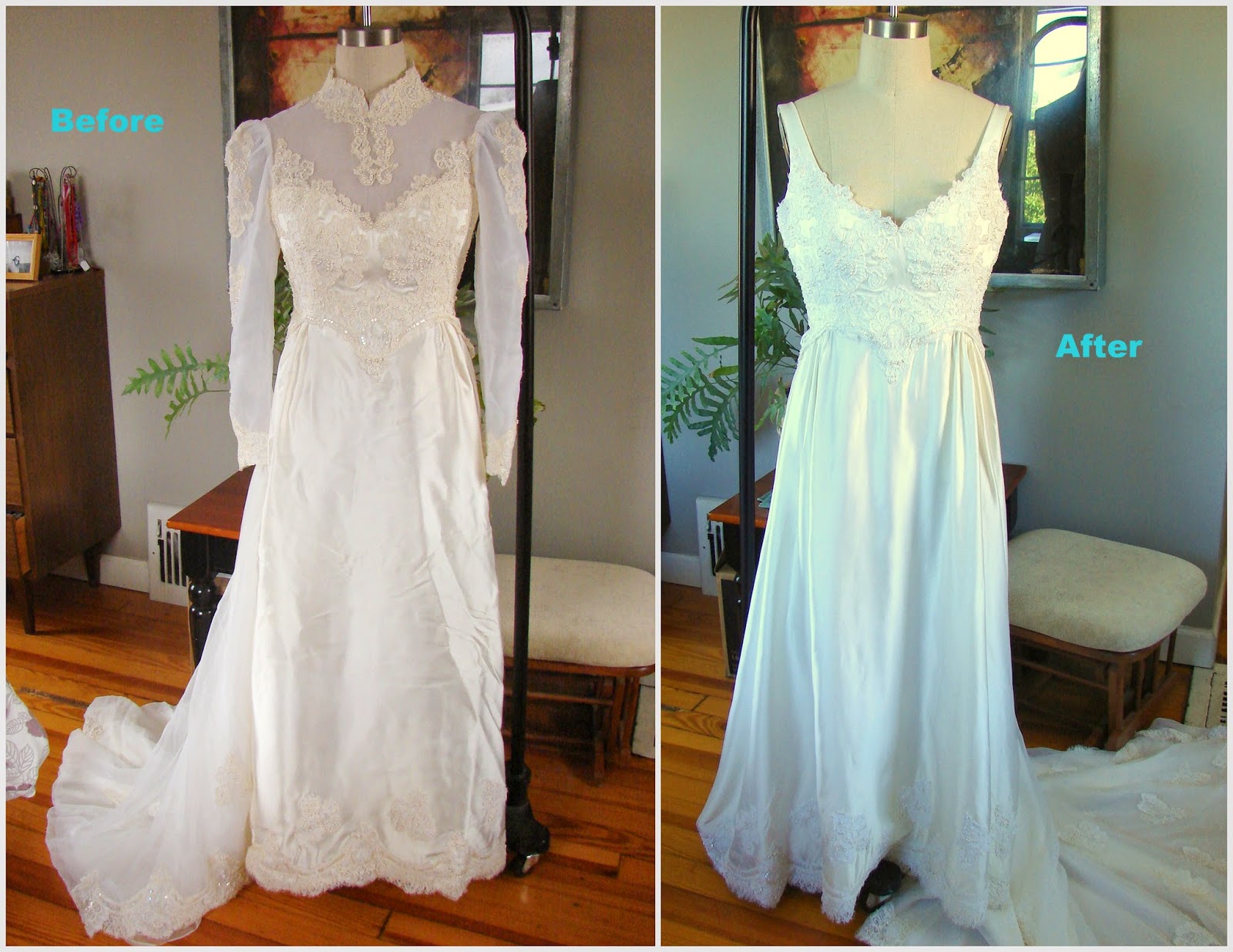 Refashion Wedding Dress 1970something to Wedding Dress 2014