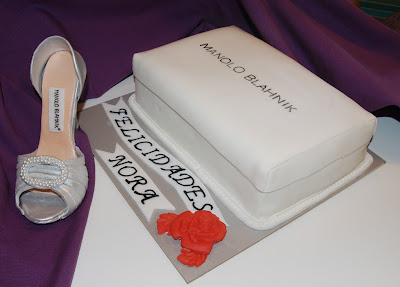 Tarta fondant zapato manolo blahnik