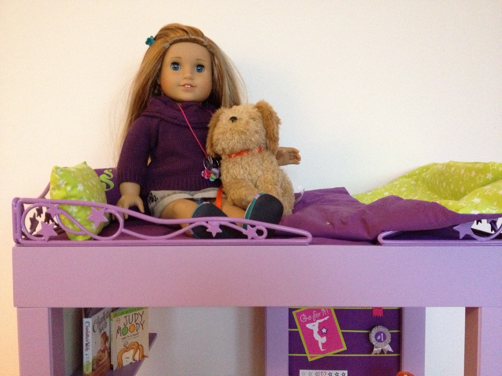 Pretty Lilly an American Girl McKenna's Loft Bed!