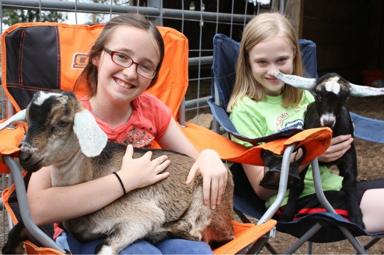 Lillie & Aubrey with Willow & Daisy