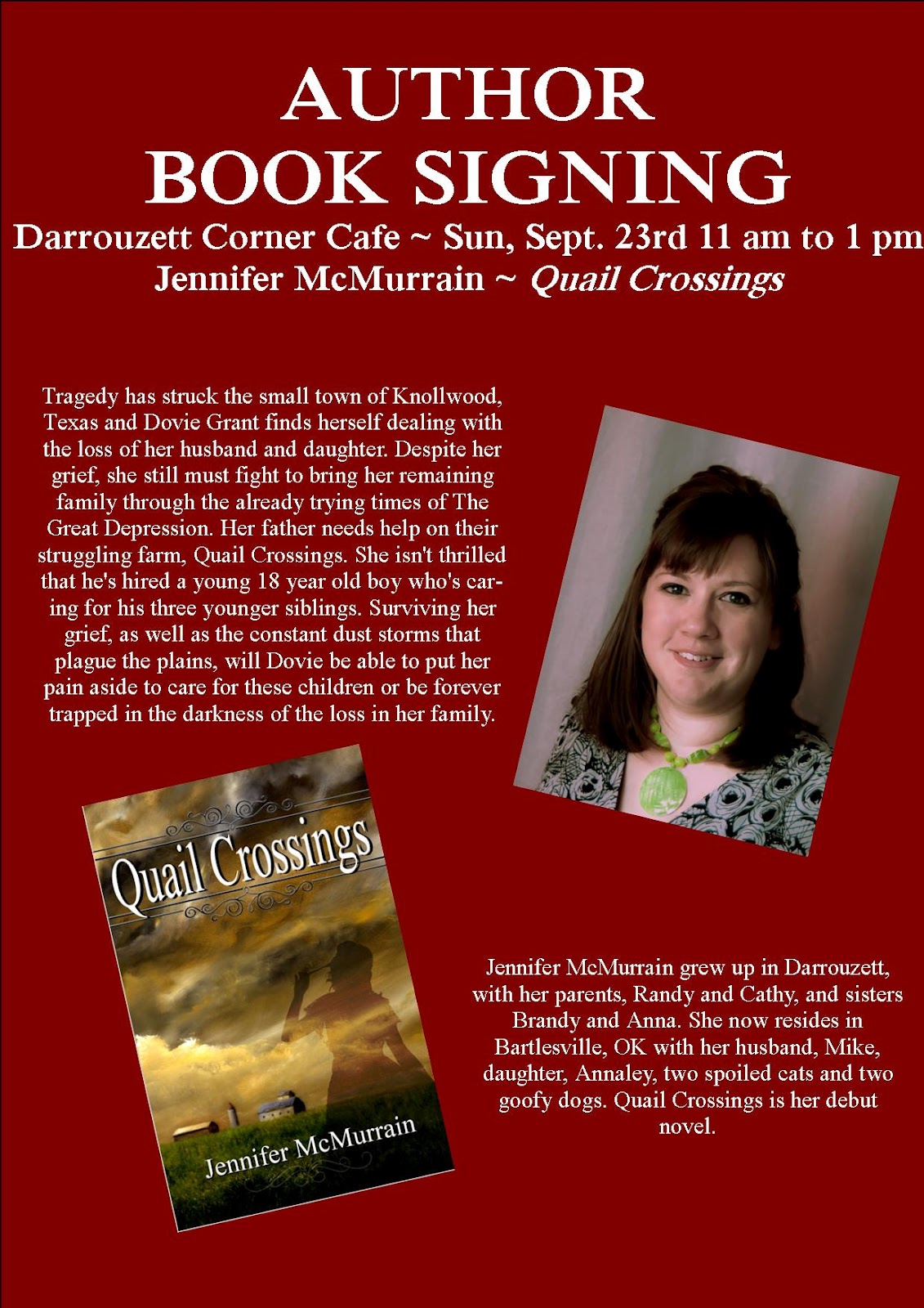 book signing flyer invitation