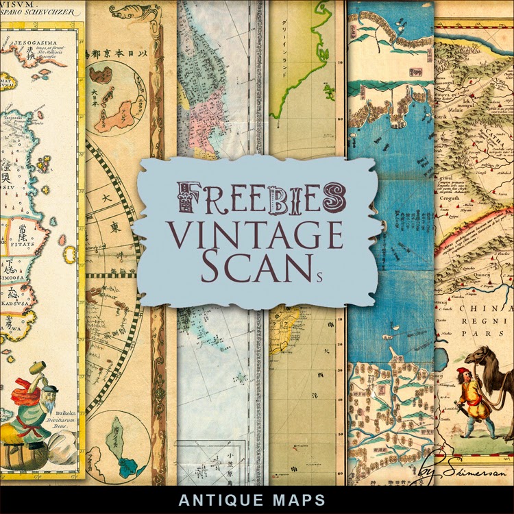 New Freebies Kit of Antique MapsFar Far Hill Free database of