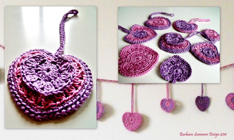 قلوب كروشيه Heart Crochet  Crochet+Heart