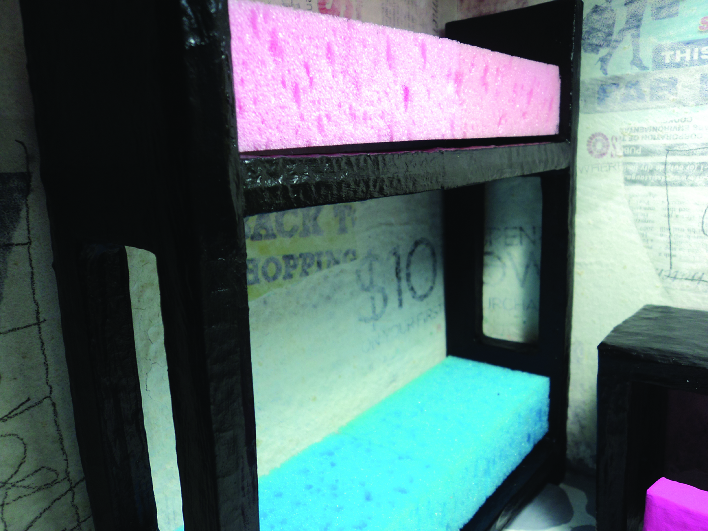 Lola's Mini Homes How to Make a Doll Bunk Bed with Cardboard & Paper Mache