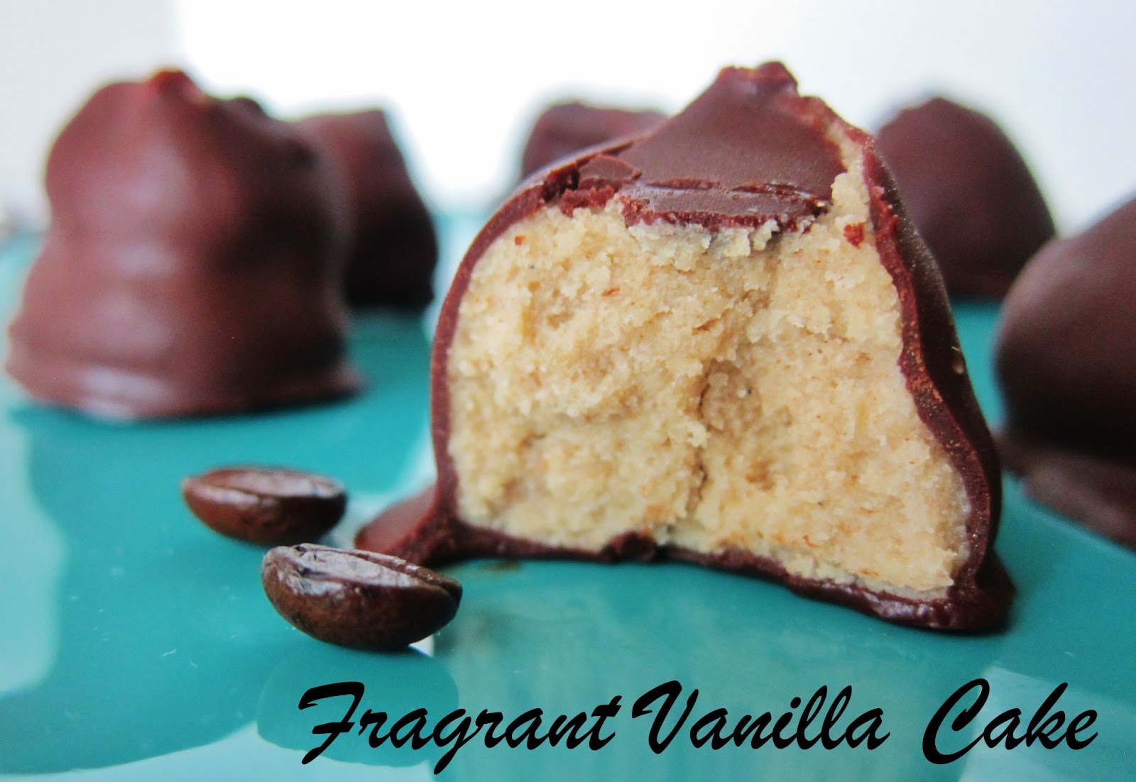 Raw Coffee Cream Truffles Fragrant Vanilla Cake