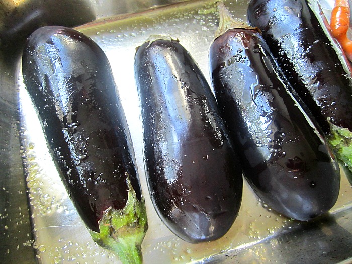 Eggplant Salad w/ Mint, Scallions & Feta