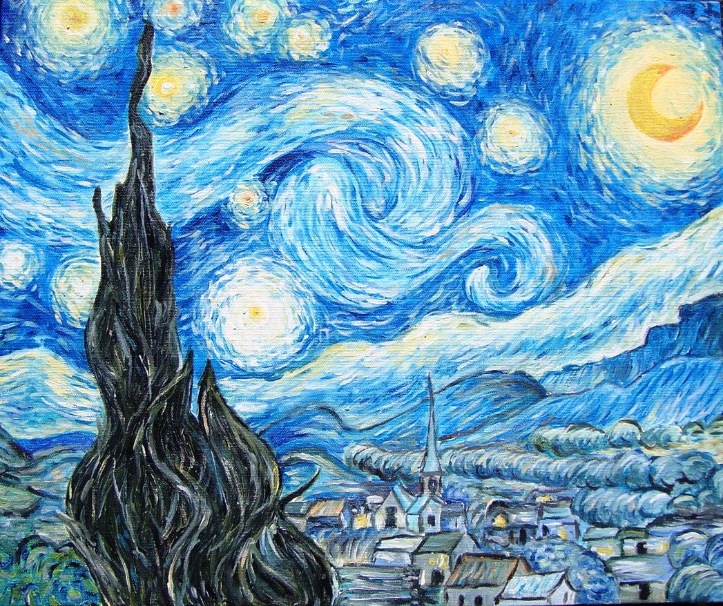 JULIA'S BRUSHWORK Noche estrellada, Vincent Van Gogh