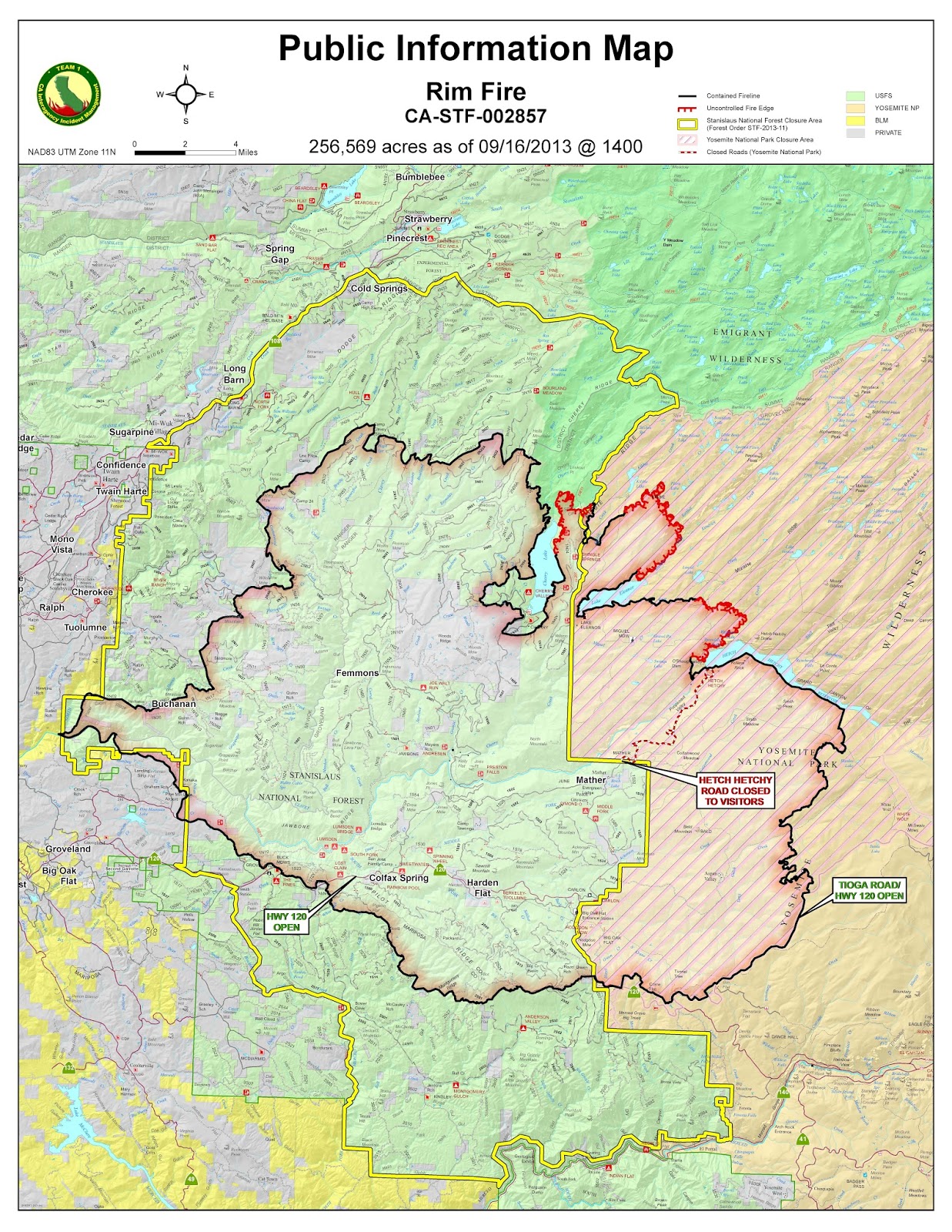 Rim Fire Official Information MAPS
