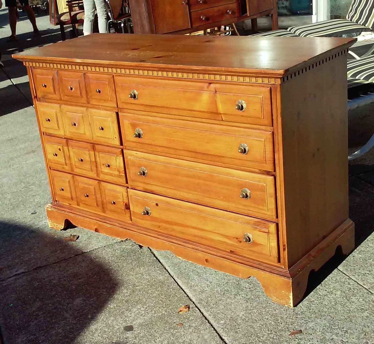 UHURU FURNITURE & COLLECTIBLES SOLD Rustic Knotty Pine Dresser 125
