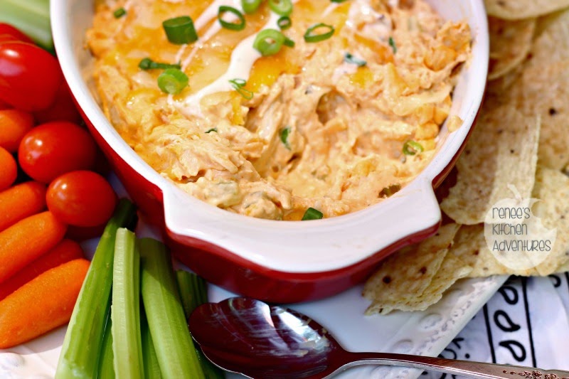 Creamy Ranch Buffalo Chicken Dip Renee's Kitchen Adventures