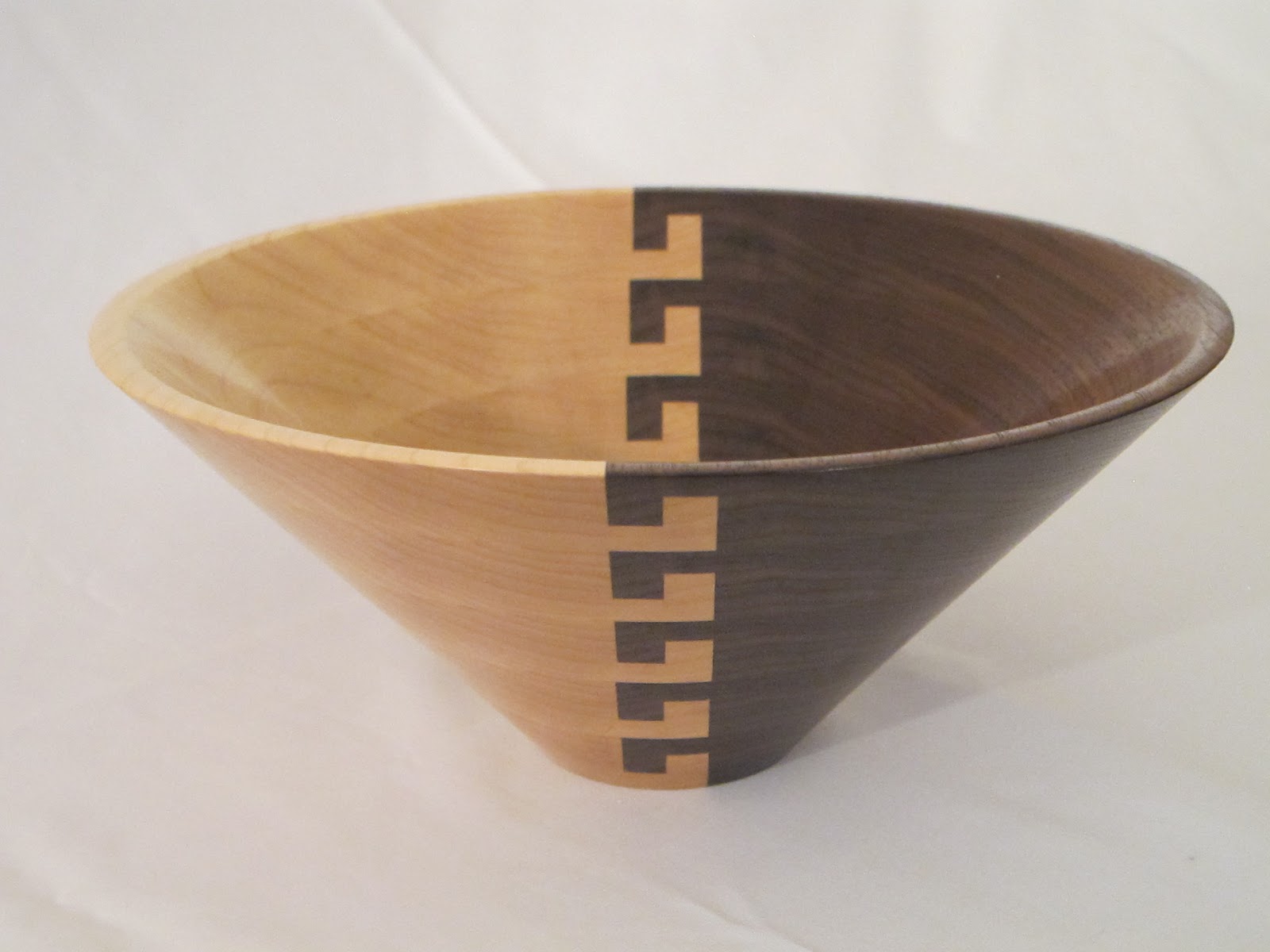Segmented Wooden Vases & Bowls Black Walnut and Maple Bowl