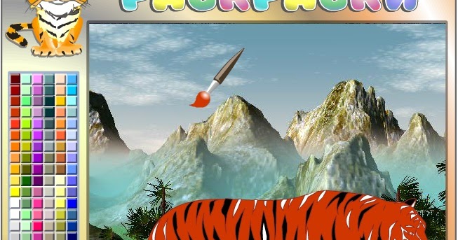 Раскраски онлайн тигра Раскраски онлайн тигра