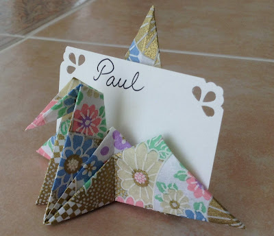 Origami Decorations: Crane Place Card Holder
