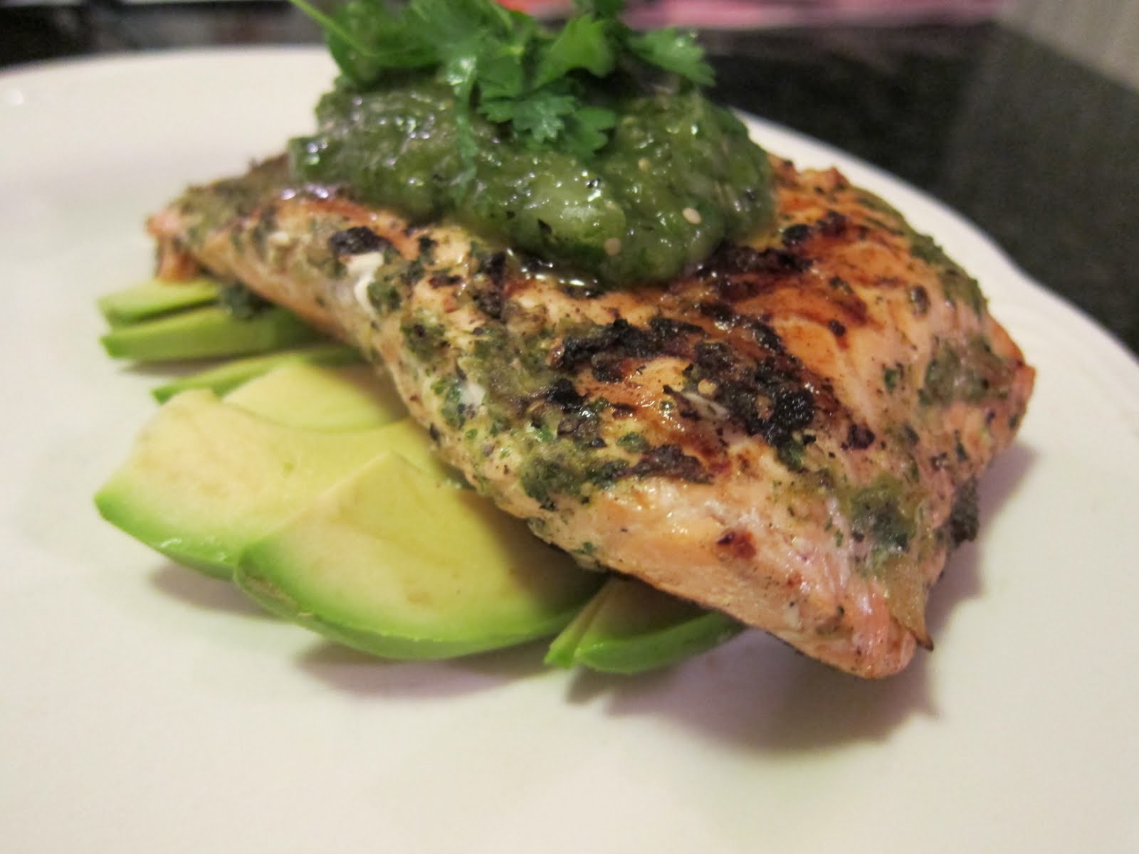 What's Andy Cooking? Grilled Salmon with Roasted Tomatillo Salsa