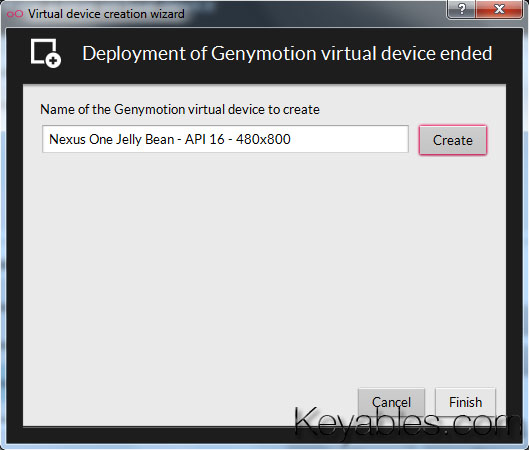 Genymotion - Nexus One Jelly Bean Name