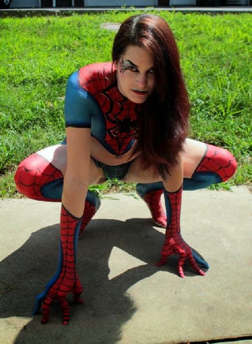 Spider Girl   Spider man Body Paintings   Various artists | I Love