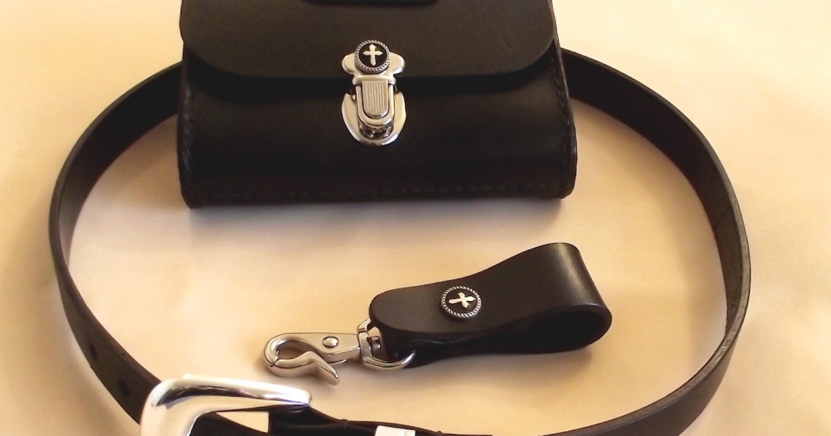 R. I. LEATHER Belt, Belt Bag, and Key Strap Set