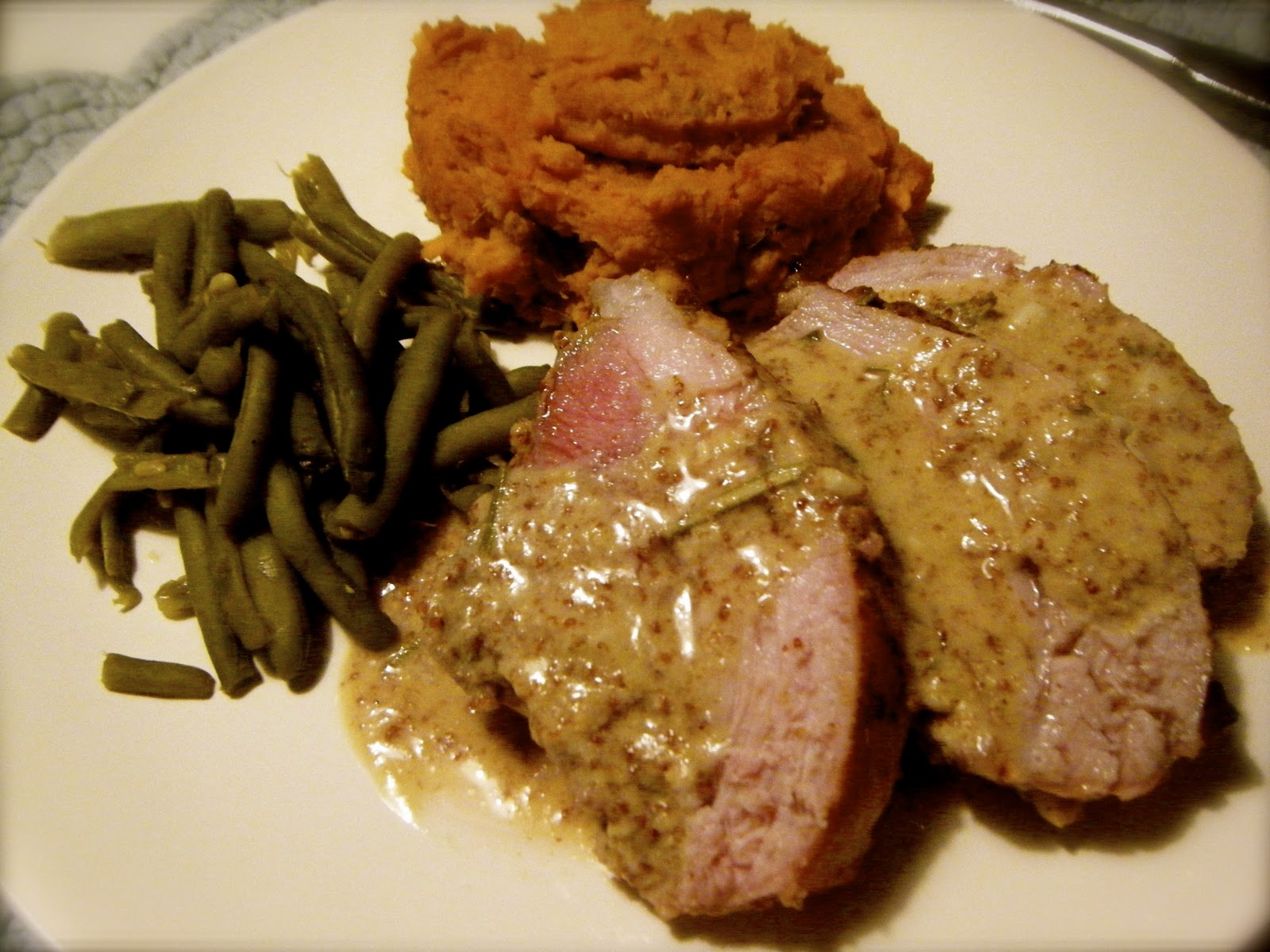 KatieKate's Kitchen Honey Mustard Pork Roast with Rosemary