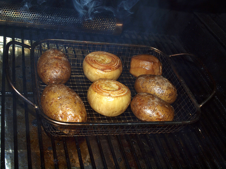 Pellet Smoker Cooking Smoked Potato Soup
