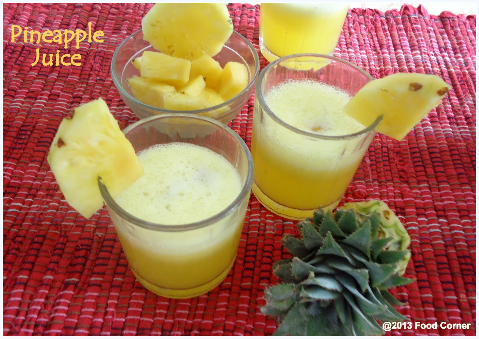 Pineapple Juice Recipe Kiran's Food corner