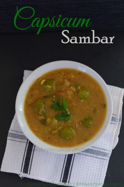 capsicum sambar recipe