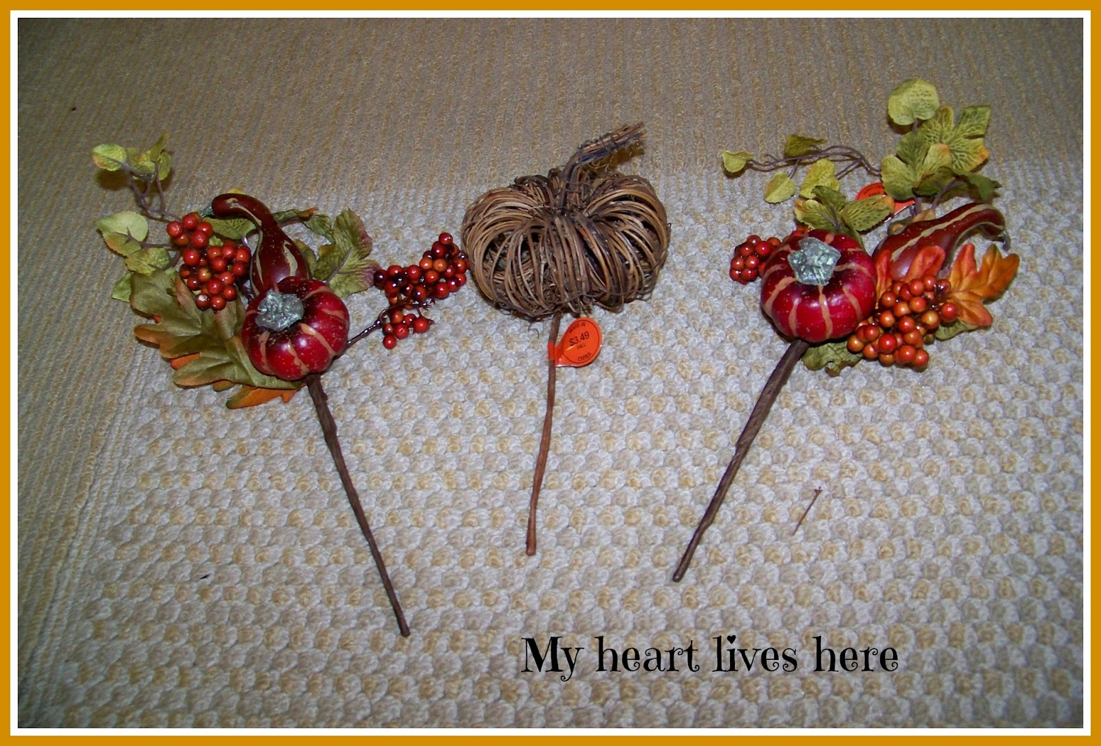 Fall Front Door My Heart Lives Here